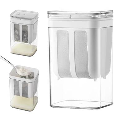 Imagem de Filtro de Iogurte, Fabricante de Iogurte de Queijo de 1100 Ml Com Malha Fina, Coador para Fazer Iogurte Filtro de Bolsa de Iogurte Grego Reutilizável Ferramenta Separadora de Soro