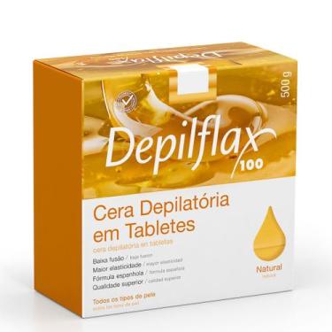 Imagem de cera para depilação quente em barras depilflax natural profissional ma