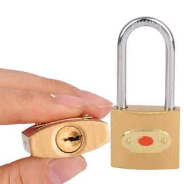 Imagem de Kit 2 Cadeados Proteção 38mm Antifurto Segurança Janelas Portões - Tim