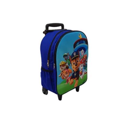 Imagem de Mochila Escolar no carrinho Patrulha Canina Menino Azul - DB