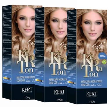 Imagem de Kit 3 Keraton Tonalizante Banho De Brilho Pastel - Kert