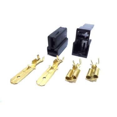 Imagem de Kit 10 Conjunto Conector 2 Vias Plug Macho e Fêmea Para Caixa Acústica