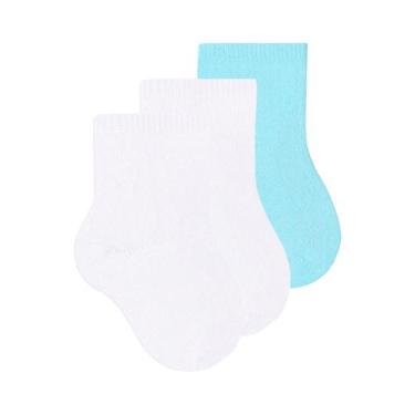 Imagem de Kit 3 Pares de Meias Bebê Cano Curto Selene 1320-001 Colorido, Azul, 1