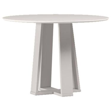 Imagem de Mesa De Jantar 100x100 Cm Isabela Com Vidro Off White - New Ceval