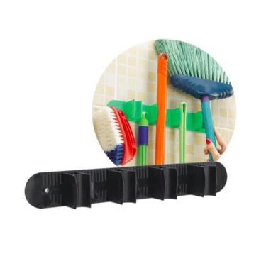 Imagem de Porta vassouras c/4 encaixes preto nitron