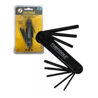 Imagem de Jogo De Chaves Torx Hexagonal Com 8 Pontas Tipo Canivete - Startools