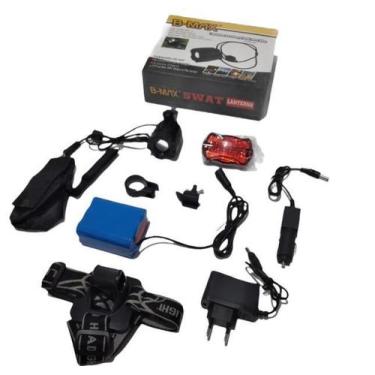 Imagem de Kit Lanterna Farol De Cabeça Para Bike Bicicleta Zoom - B-max, Led, Al