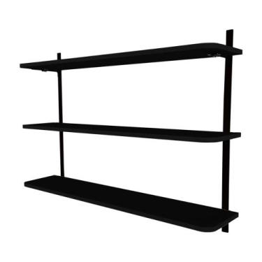 Imagem de Prateleira de Parede Nicho Wick Modelo Industrial - Loja da Isa, Preto