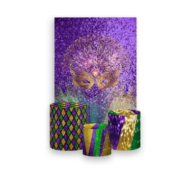 Imagem de Painel De Festa Vertical 1,50 x 2,20 + Trio De Capas Cilindro - Carnav