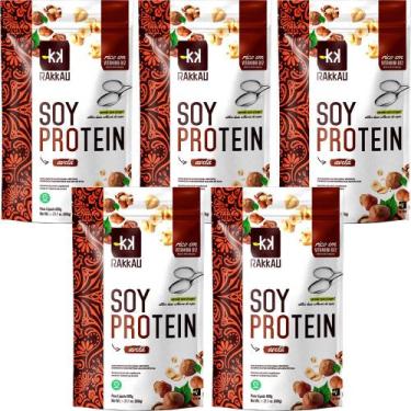 Imagem de Kit 5 Soy Protein Avelã Rakkau 600g Vegano Proteína de Soja