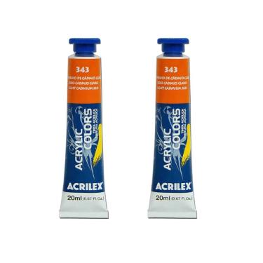 Imagem de Tinta Acrilica Pintura Em Telas 2 Unidades  20Ml Acrilex