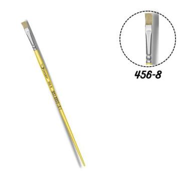 Imagem de Pincel Condor 456-08 Chato Pelo Natural Cabo Longo