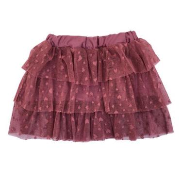 Imagem de Saia Tule Camadas Coração Marsala - Banho Maria, P