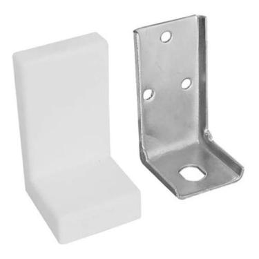 Imagem de 50 Cantoneira Moveis Fixacao  C/capa Branco C/50 Unidades - comercialo