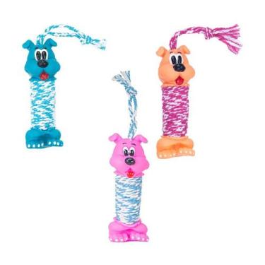 Imagem de Brinquedo LCM Cachorro com Corda para Cães - Cores Sortidas