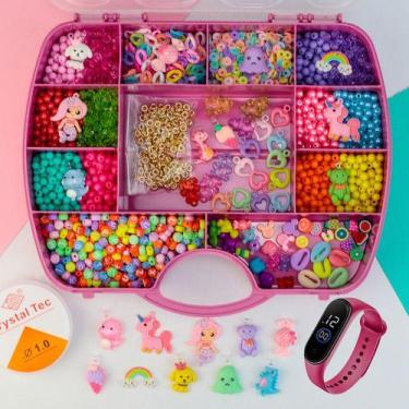 Imagem de Kit De Miçangas Para Fazer Pulseiras Coloridas Artesanato - Anita Recr