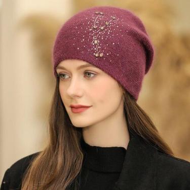 Imagem de Touca Inverno Feminino Pele De Coelho Casual - ElaShopp