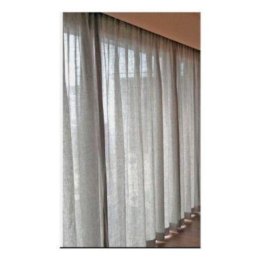 Imagem de Cortina Gaze De Linho 4m X 2,80m Sem Forro Para Trilhosuiço - Chrisney