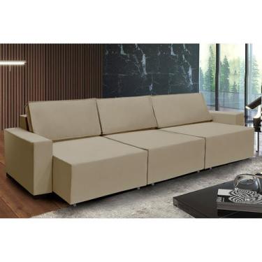 Imagem de Sofá Dallas 3.70m Retrátil  - Sofisticato, bege