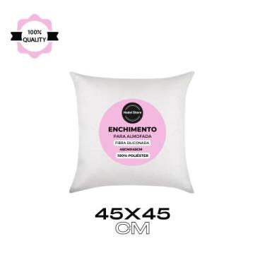 Imagem de Kit 4 Refil Enchimento 45X45 Almofada Fibra Siliconada Para Capas de 4