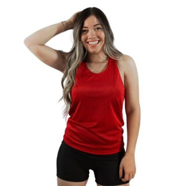 Imagem de Regata Cavada Esportiva Roupa De Academia - JinkingStore, Vermelho, GG