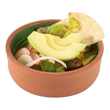 Imagem de Restaurantware -Terra Tek Cazuelas de terracota de 200 ml, 10 potes de barro esmaltados verdes para cozinhar – Pronto para forno, micro-ondas, potes de terracota, laváveis na louça, para cozinhar e