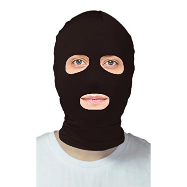 Imagem de VSVO Máscara com capuz Zentai para olhos abertos e boca, Preto, Adults