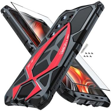 Imagem de CeeEee Capa de telefone para Galaxy S24 Ultra 5g Metal Case Man Heavy Duty Military Protective Tough Funda of Samsung S24ultra - Vermelho