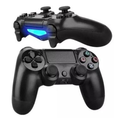 Imagem de Controle PS4 Manete Sem Fio Compatível Play 4 e Pc Cor Preto