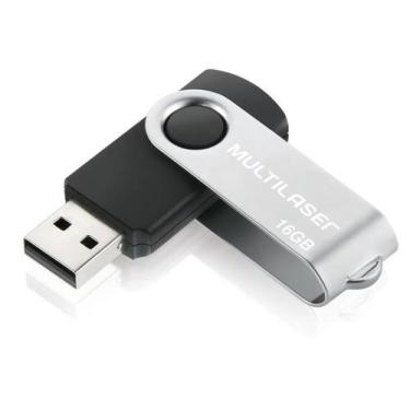 Imagem de Pendrive Twist Preto 16 GB Multilaser PD588
