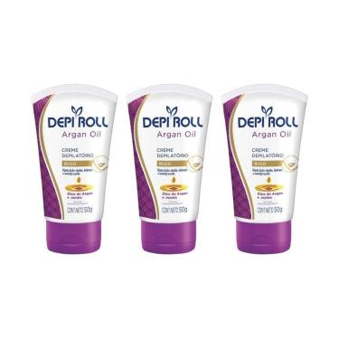 Imagem de Depilatorio Depiroll Creme Buço 50G Oleo De Argan- Kit C/3Un