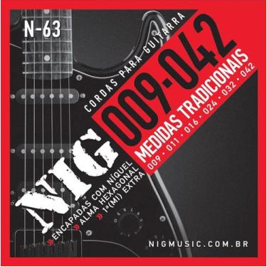 Imagem de Corda Guitarra 009/042 Tradicional Com Palheta - NIG