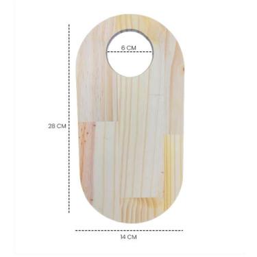 Imagem de Kit 2 Tábuas em  Madeira Pinus Oval Mesa Posta Frios Tábua Corte - Fei