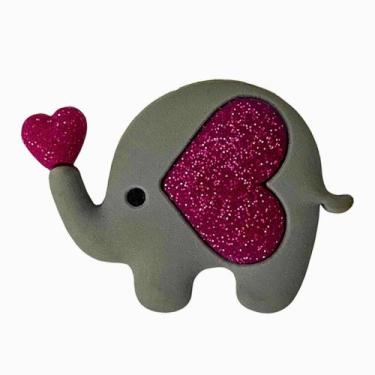 Imagem de Kit 50 Peças aplique Emborrachado Elefante Colorido - RAE, Cinza