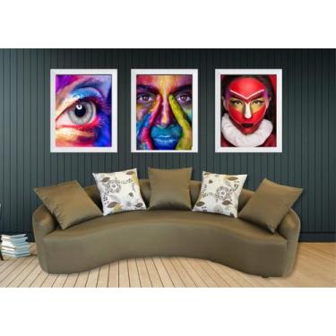 Imagem de Sofá 4 Lugares Curvo, Revestimento Gold, 66% viscose e 22% Seda - CRV0