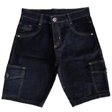 Imagem de Bermuda Cargo Jeans Masculina Extra Grande Short Plus Size  50 ao 56 -