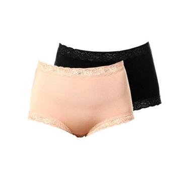 Imagem de Kit com 2 Calcinhas Alta Safira Demillus 57330 Colorido, Bege, M