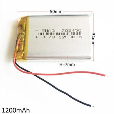 Imagem de Bateria 1200 Mah 3,7 V 7mm X 34mm X 50mm (grossa) - KMIG