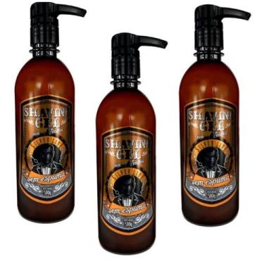 Imagem de Gel De Barbear Shaving Gel Silver Line Kit 3 Unidades De 500g