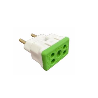 Imagem de Kit 10 Plug Adaptador De Tomada Bob Esponja 10a/20a 3/2pinos - Tok Sto