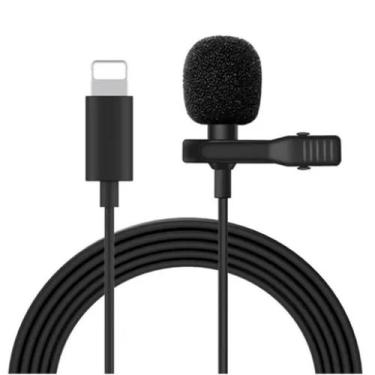 Imagem de Microfone Lapela Celular iPhone Entrada Lightning Bom - A.R Variedades