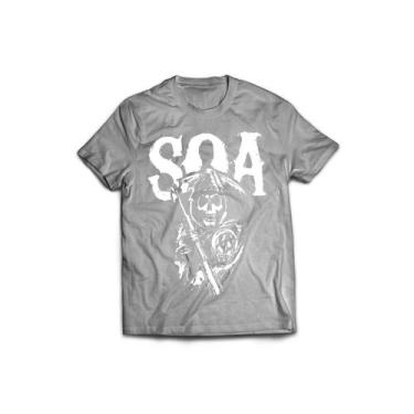 Imagem de Camiseta Feminina Sons Of Anarchy 2 Série - Ultrav Store, Cinza mescla