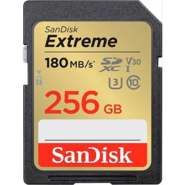 Imagem de Cartao de Memoria Sandisk Extreme SDXC 256GB Classe 10 180MB/s - SDSDX