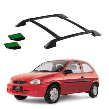 Imagem de Bagageiro Teto Corsa 2008 2009 2010 2011 2012 Preto Colado - Track