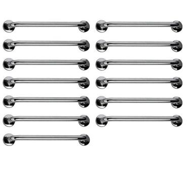 Imagem de Barra de Apoio 60cm Aço Inox Kit 13 Unidades Banheiro Box Idoso Gestan