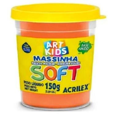 Imagem de Massinha de Modelar Soft Art Kids 150g - Acrilex, Laranja