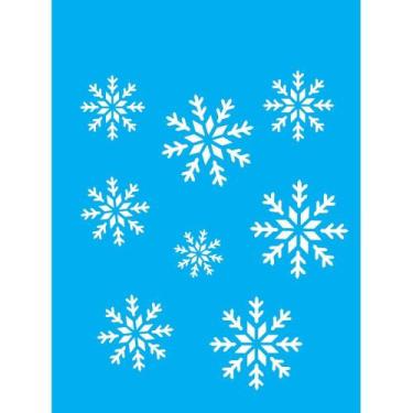 Imagem de Stencil Opa 15 X 20 cm - Flocos de Neve - 1115 - Opa Criando Arte