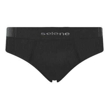 Imagem de Cueca Selene Masculina Slip Microfibra sem costura Original, Preto, P