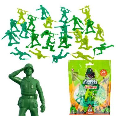 Imagem de Soldadinhos Colecionáveis Forças Armadas 24 Miniaturas - Mili Multicoi