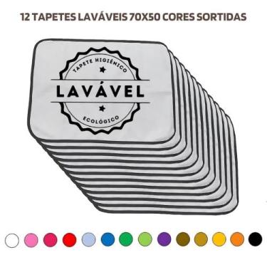 Imagem de Kit com 12 Tapetes Adestradores de Alta Absorção 70x50 Sortidos - 200 